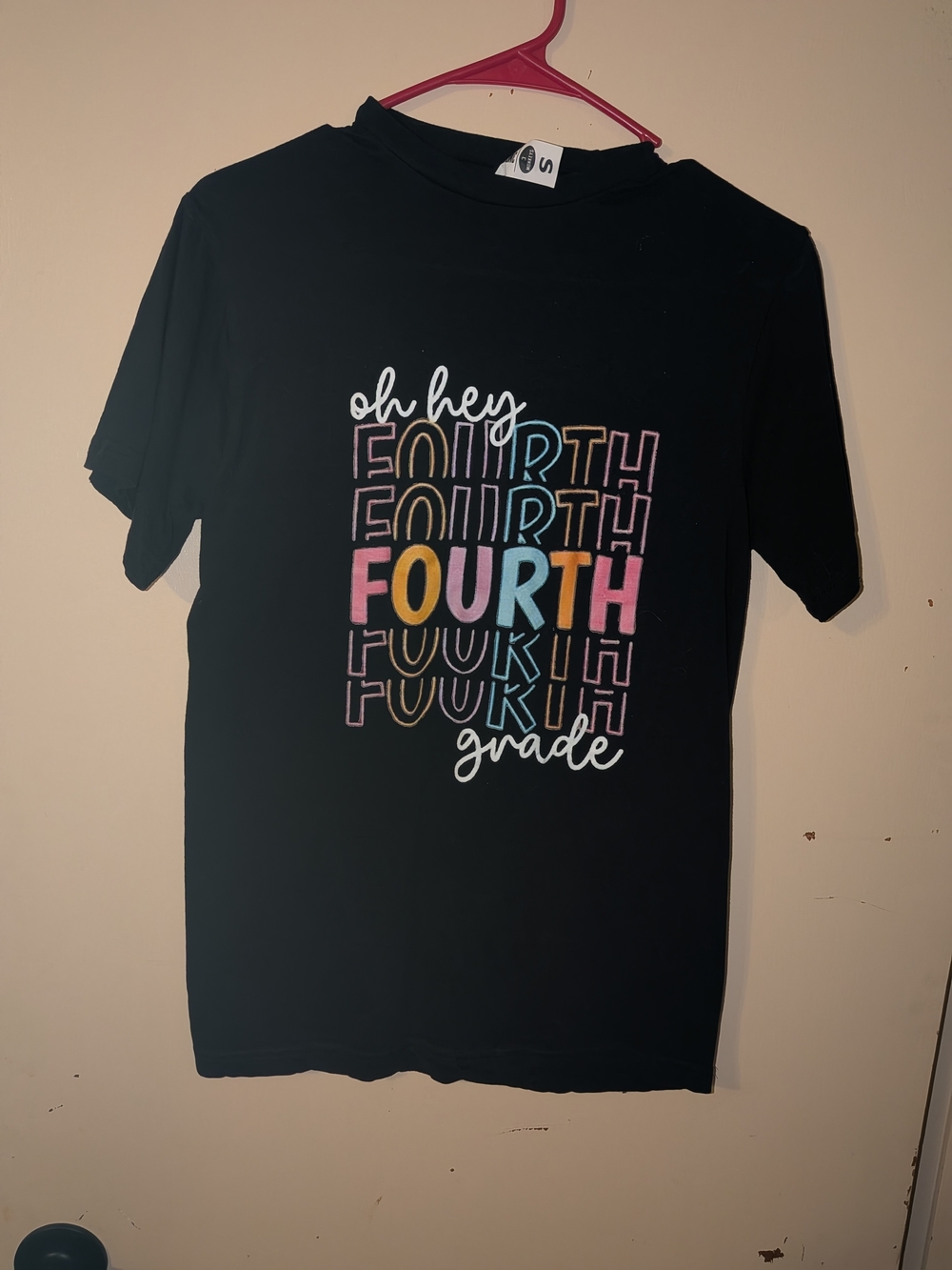 Kids Black 'Oh Hey Fourth Grade' Graphic Tee